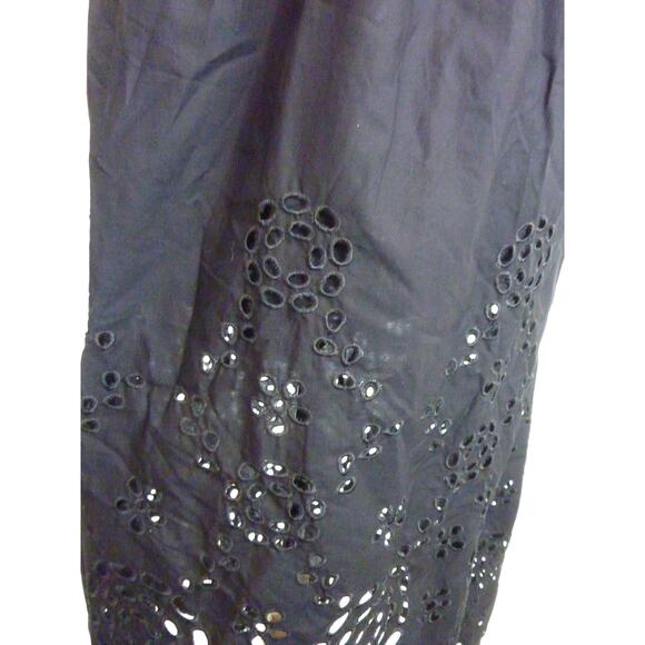 NWT Madewell Embroidered Tank Midi Dress in Poplin Black Eyelent 6 - Picture 6 of 9